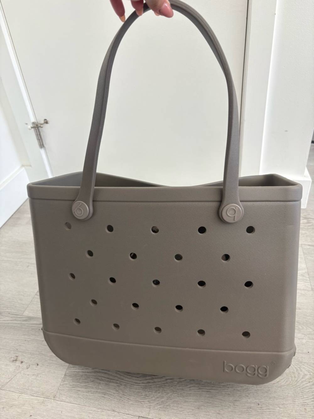 BOGG BAG Taupe Perforated Tote